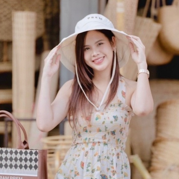 👒˶ หมวกผ้าฝ้ายมัดโบว์/แบบรูด น่ารักๆ ˶  มีลวดดัดปลายหมวกได้🌷🫧💭🎀