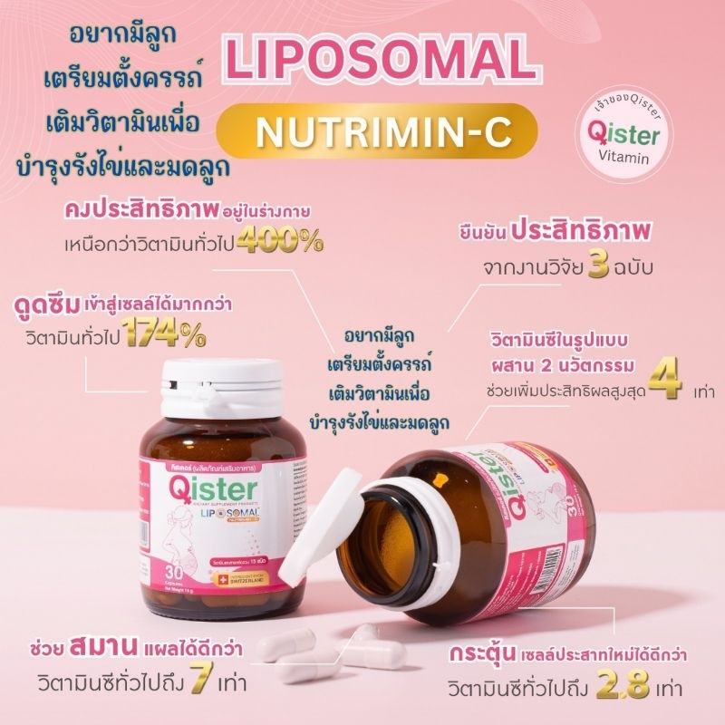 [E-tax & E-Receipt]วิตามินเพิ่มโอกาสตั้งครรภ์ Qister คิสเตอร์ วิตามินบำรุงไข่