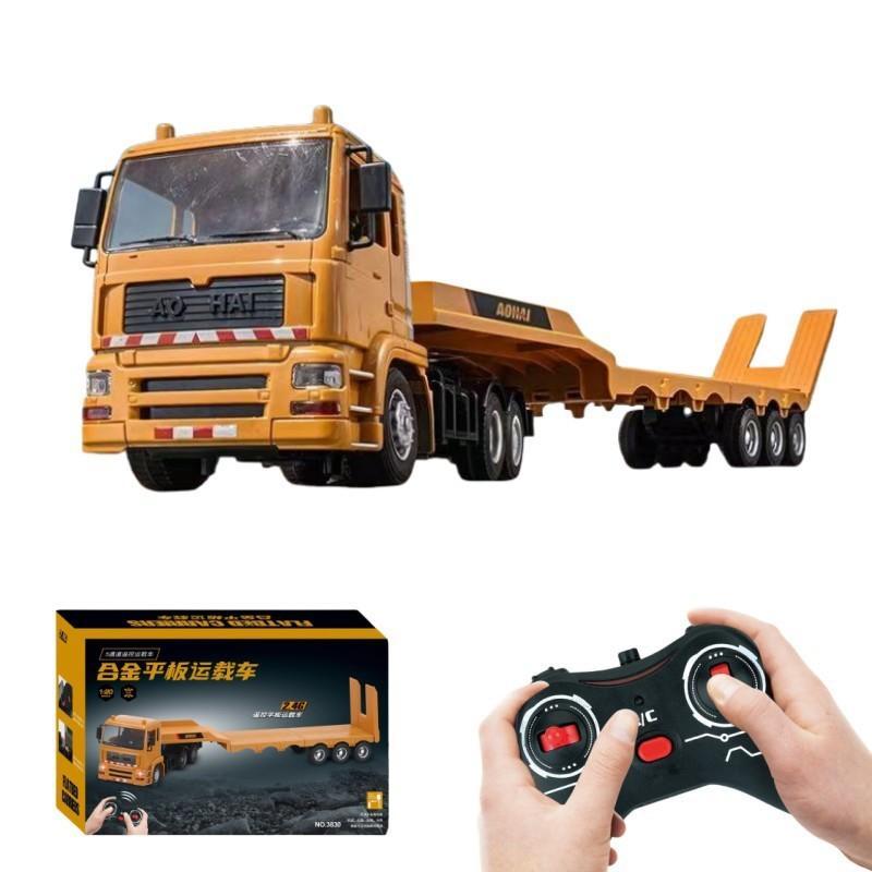 รถเทรลเลอร์บังคับ รถบรรทุก Ao Hai 3830 1:20 Flatbed Trailer Truck 5CH 2.4Ghz