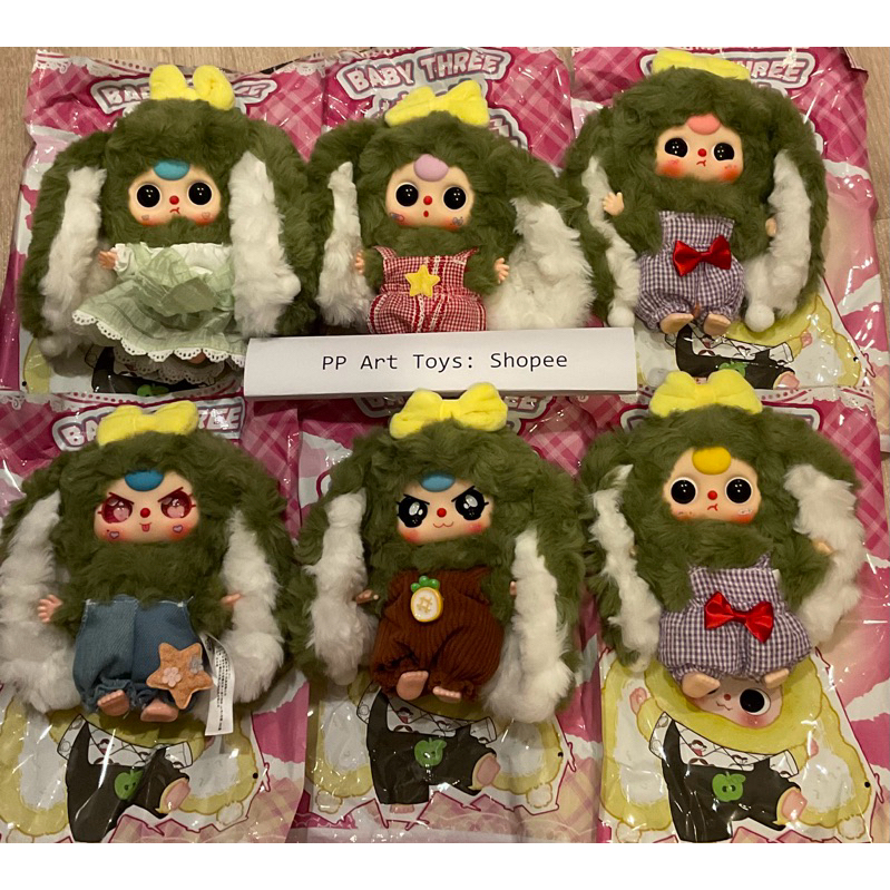 Sale! ปิดร้าน (แบบเช็คตัว เลือกตัว) “สีมัทฉะ” Baby Three macaron v2 - พวงกุญแจ เบบี้ทรีมาการอง v2 ของแท้ 💯%