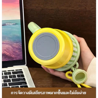 KoKuBa แก้วเก็บความเย็น สีสันสดใส แก้วแก้วแช่เย็นมีด้ามจับ ถ้วยฉนวนสแตนเลส 600ml แก้วสแตนเลส316