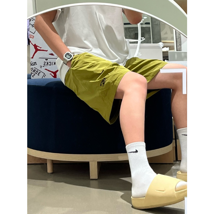 Nike Calm Slide Sandals ไนกี้ Brown/Light yellow/Black/Dark green รองเท้าแตะ