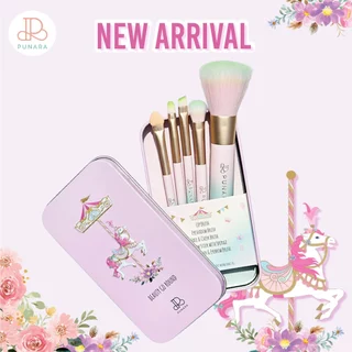 Beauty Go Round Makeup Brush Set เซ็ตแปรงแต่งหน้า ขนนุ่มขนาดพกพา ลายม้าหมุน