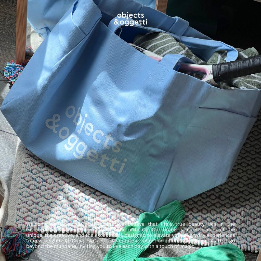 Objects&Oggetti - ถุงผ้าแบกบ้าน Baby Blue