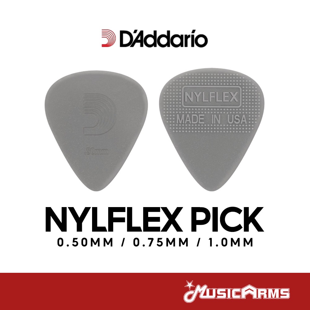 D'Addario Nylflex Pick กีต้าร์ปิ๊ก Guitar Pick Music Arms
