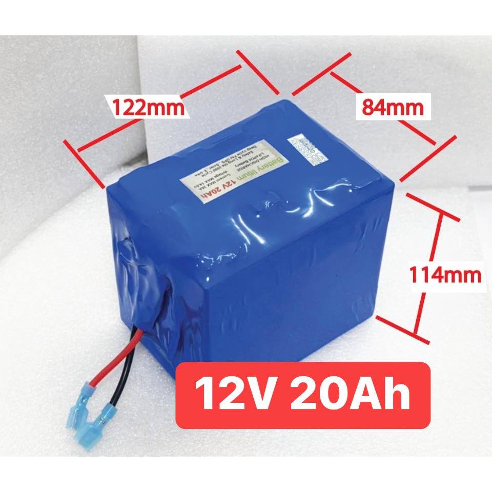 Lifepo4 แบตเตอรี่ลิเที่ยมฟอสเฟต 12V 20Ah พร้อมใช้ + BMS ควบคุม จ่ายกระแสสูงสุด 30A-60A (พร้อมส่ง)