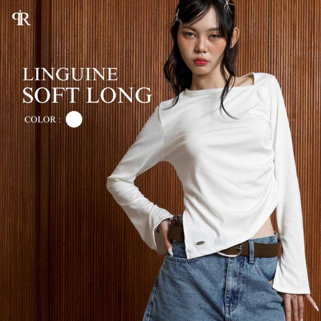 Panchitar Linguine Soft Long เสื้อยืดแขนยาวดีไซน์คอเปิดไหล่ ผ้าเนื้อนุ่มใส่สบาย