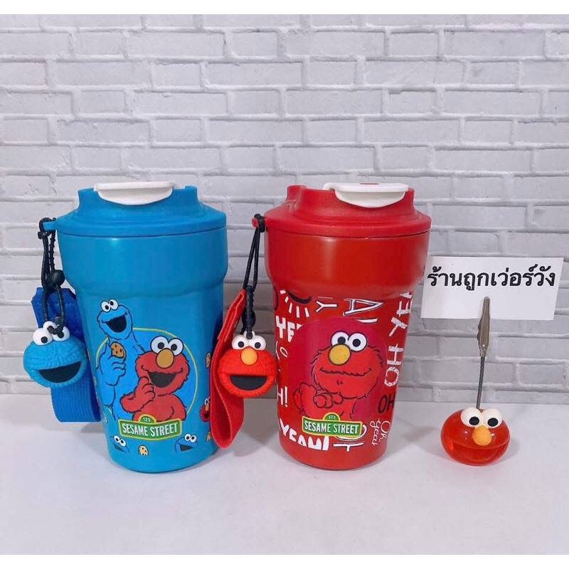แก้วสแตนเลสเก็บอุณหภูมิเอลโม่Sesame Street