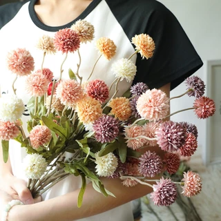 OurHome [พร้อมส่ง] ดอกแดนดิไลอัน 5 หัว Artificial 5 heads of dandelion ดอกไม้ปลอมงานแต่งงานและของตกแต่งบ้าน โรงแรม
