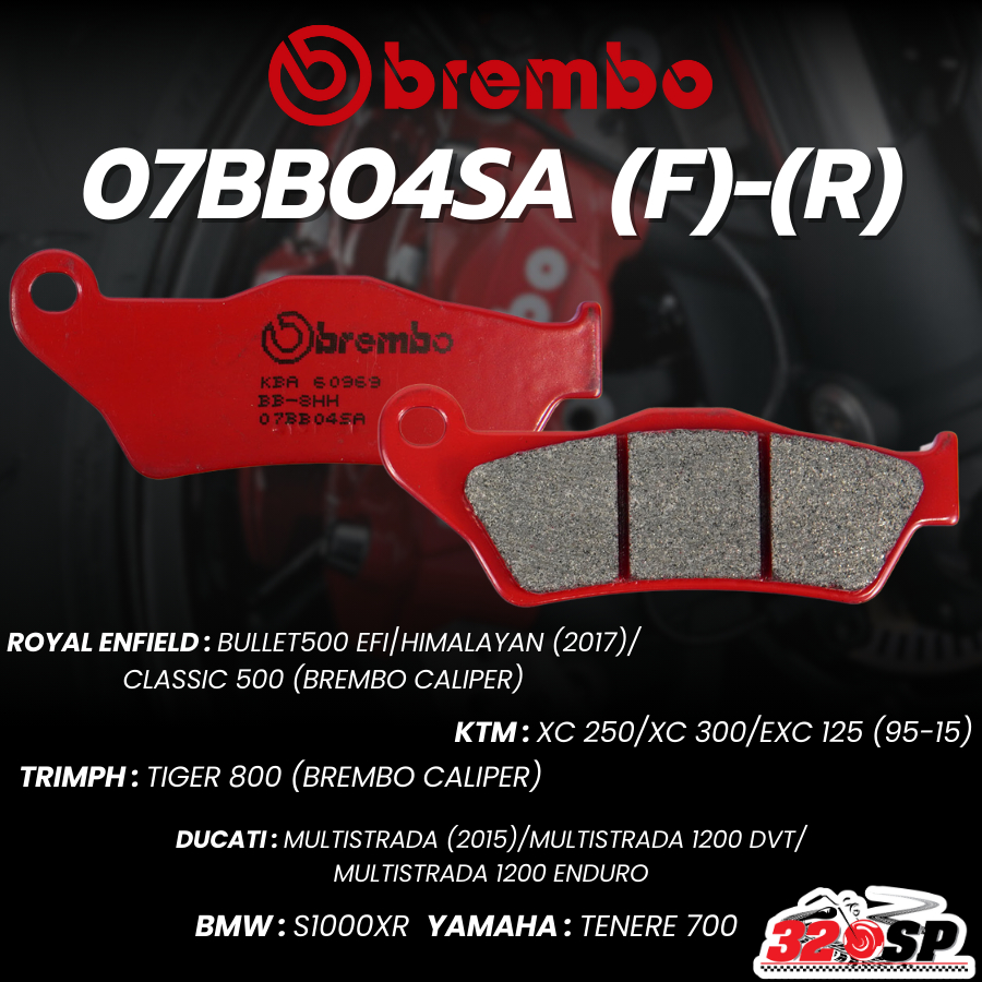 ผ้าเบรค BREMBO SINTER รหัส 07BB04SA รุ่น KTM/ROYAL ENFIELD/TRIUMPH/DUCATI/BMW /TENERE 700 ปี 20 ปั๊ม