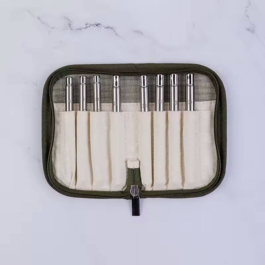 พู่กันพกพา 8ชิ้น/เซ็ต Artsecret #890  Horse Hair Multi-Function อะคริลิค Gouache สีน้ำ กระเป๋าเสื่อ - รูปที่ 2