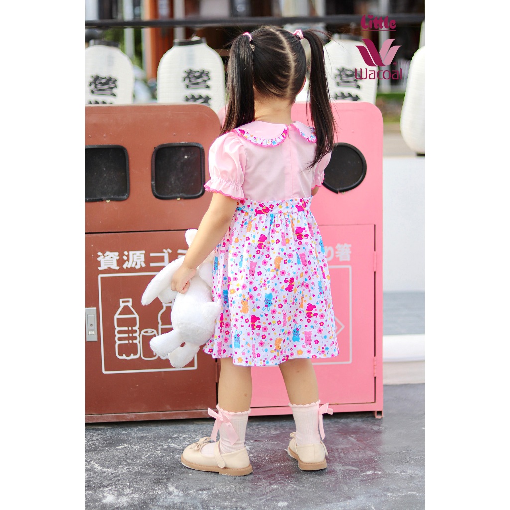 Little Wacoal ชุดกระโปรงเอี๊ยม ตัดต่อ2ชั้น ซิปรูดด้านหลัง LB4BC2 - รูปที่ 4