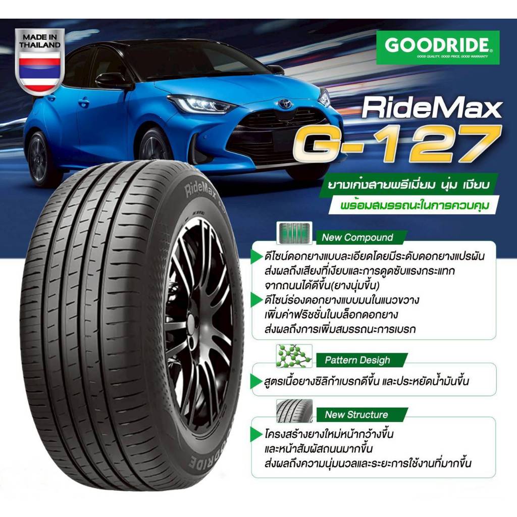 GOODRIDE (ยาง1เส้น) ขายดี 175/65R14,185/65R14,175/65R15,185/55R15,185/60R15,185/65R15,195/55R15,195/
