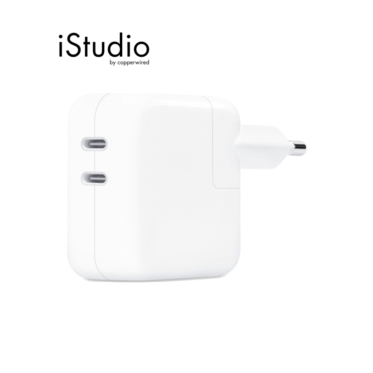 Apple อะแดปเตอร์แปลงไฟ USB-C แบบพอร์ตคู่ขนาด 35 วัตต์ | iStudio by copperwired
