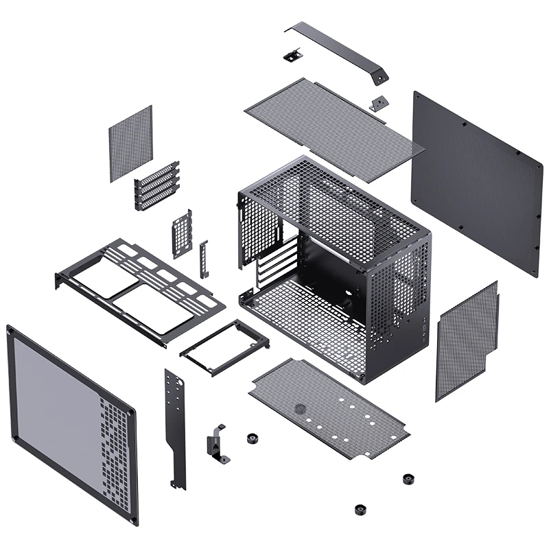 Jonsbo Z20 สีดำ Black Micro-ATX Mini Tower Pc Case,with Detachable Carrying Handle, Mini Size
