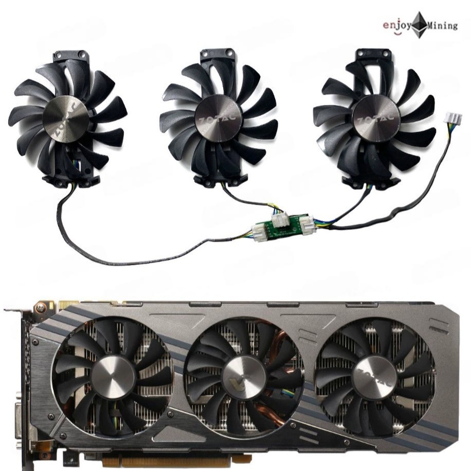 พัดลมการ์ดจอ ZOTAC GTX 970 980 AMP Edition graphics card cooling fan GA81S2U