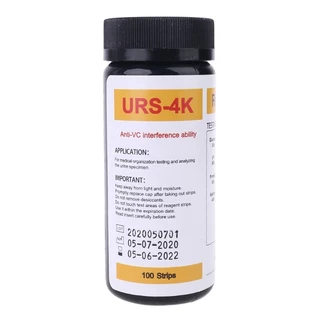URS-4K แผ่นตรวจคีโตน ค่าPH ตรวจปัสสาวะ ตรวจกลูโคส ตรวจโปรตีนReagent Strips for Urinalysis100 ชิ้น/กล่อง
