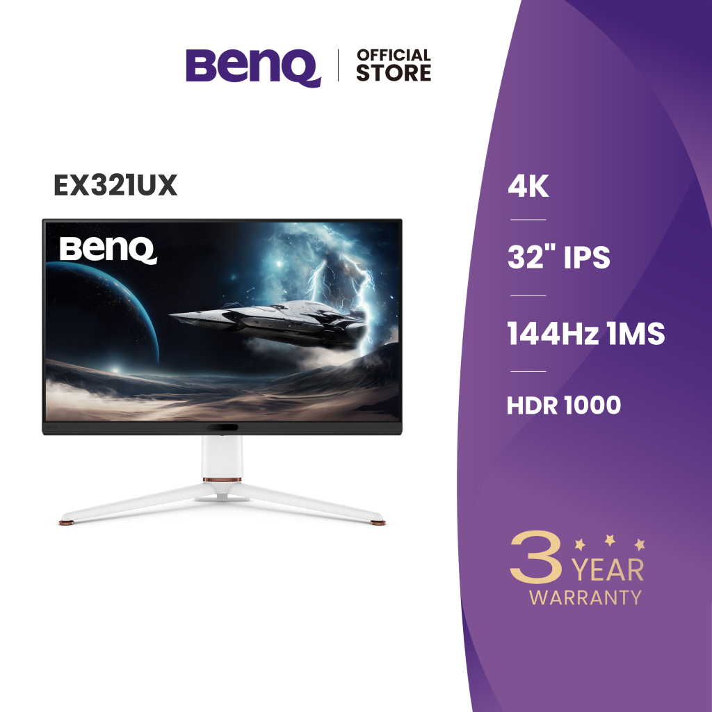 BenQ MOBIUZ EX321UX 31.5" 4K 144Hz IPS Mini LED Gaming Monitor (จอเกมมิ่ง Mini LED 4K 144hz)