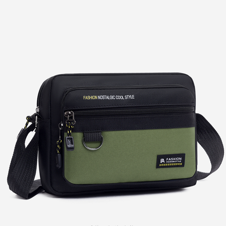 GUCSELECTED (B2255) กระเป๋าสะพายข้างสุดเท่ มีช่องซิป 3 ช่อง