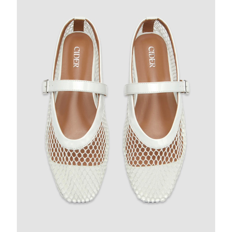 รองเท้าตาข่ายสีขาว แบรนด์ Cider