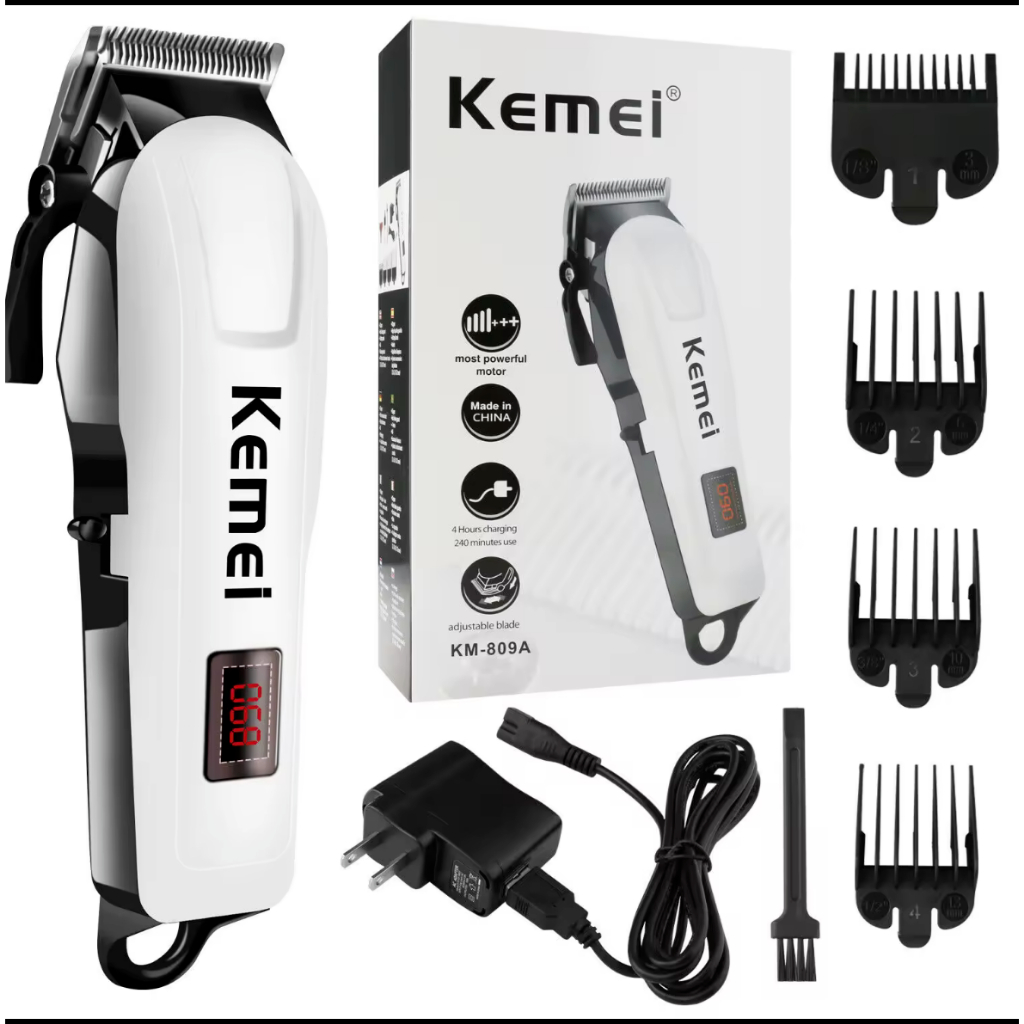 ปัตตาเลี่ยนตัดผม ปัตตาเลี่ยนไฟฟ้าไร้สาย รุ่น KEMEI KM-809A ใช้ได้ทั้งเด็กและผู้ใหญ่ รับประกันสินค้า