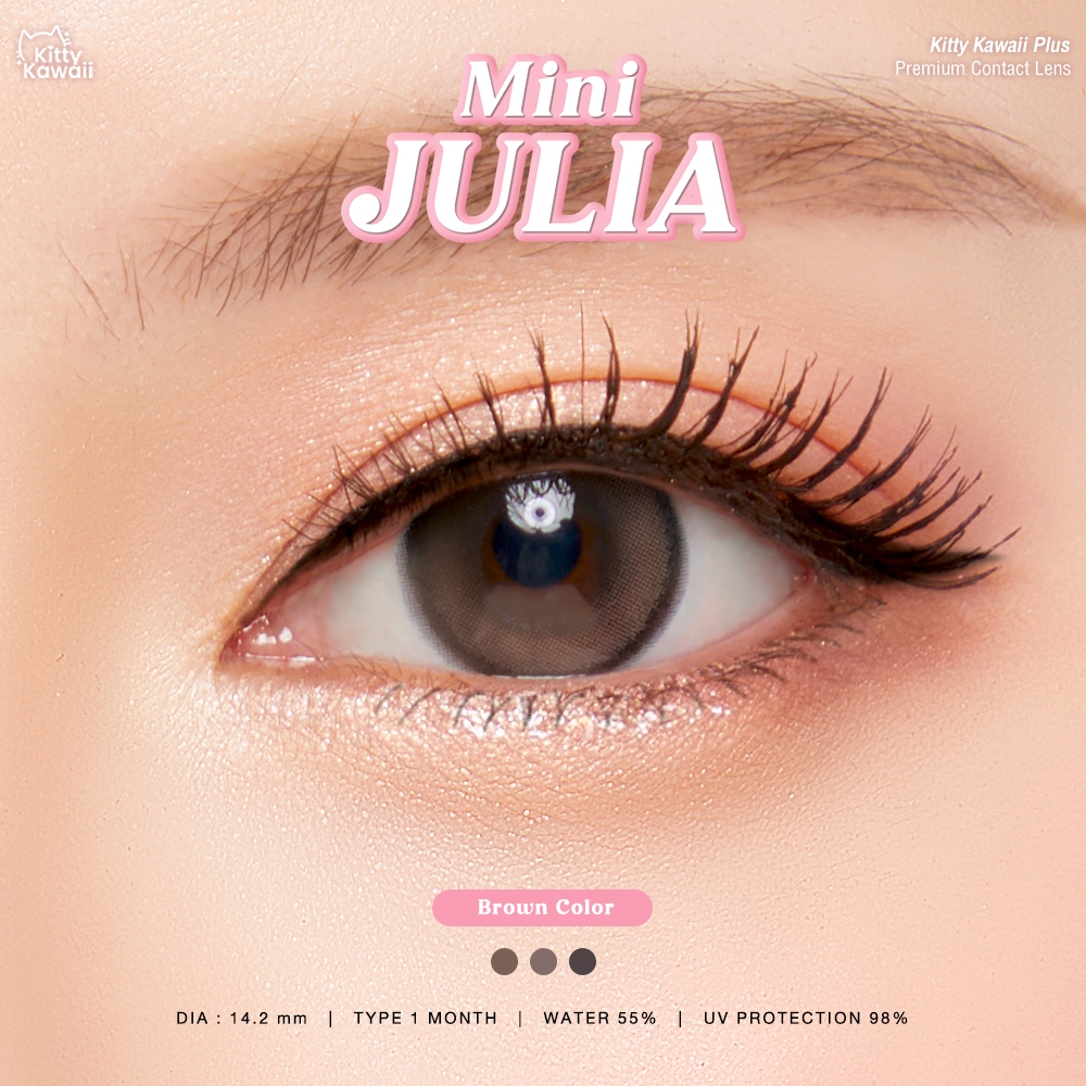คอนแทคเลนส์ Julia Light Brown / Brown / Gray  (Kitty Kawaii) ขนาดมินิ 🌷 ลายฮิต สุดปังในเกาหลี - ภาพย่อย 5