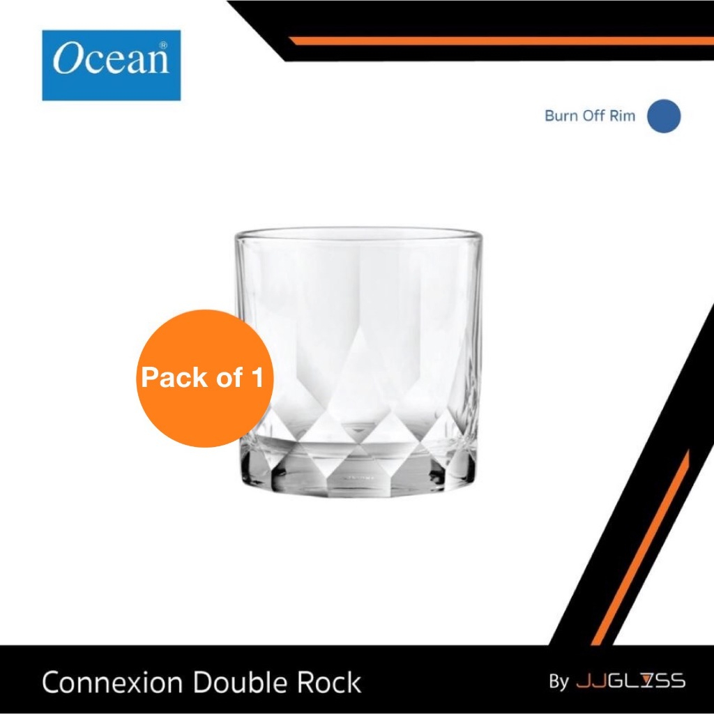 JJGLASS - (Ocean) P02807 Connexion Double Rock 12oz. (350ml.) แก้วน้ำ แก้วโอเชี่ยน