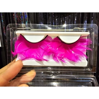 ขนตาปลอม หลากสี ขนตาขนนก ขนตาแฟนซี พรอพปาร์ตี้ 1 Pair Natural Feather False Eyelashes Party Nightclub Makeup Eye Lash