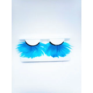 ขนตาปลอม หลากสี ขนตาขนนก ขนตาแฟนซี พรอพปาร์ตี้ 1 Pair Natural Feather False Eyelashes Party Nightclub Makeup Eye Lash