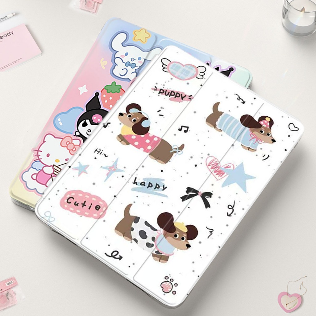 เคสหลังใส เคสไอแพด เคสหลังใส ฝาครอบป้องกัน มีที่ใส่ปากกา compatible for case gen10.2 Gen7-8-9 Air7 air6 air5/4 gen11/10