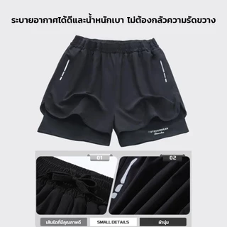 new กางเกงว่ายน้ำพู้ชาย 【55kg-90kg】ว่ายน้ํากีฮาชายขาสั้น กางเกงว่ายน้ำ เสื้อผ้าเย็นยะเยือก แห้งไว กางเกงว่ายน้ำสีเรียบ