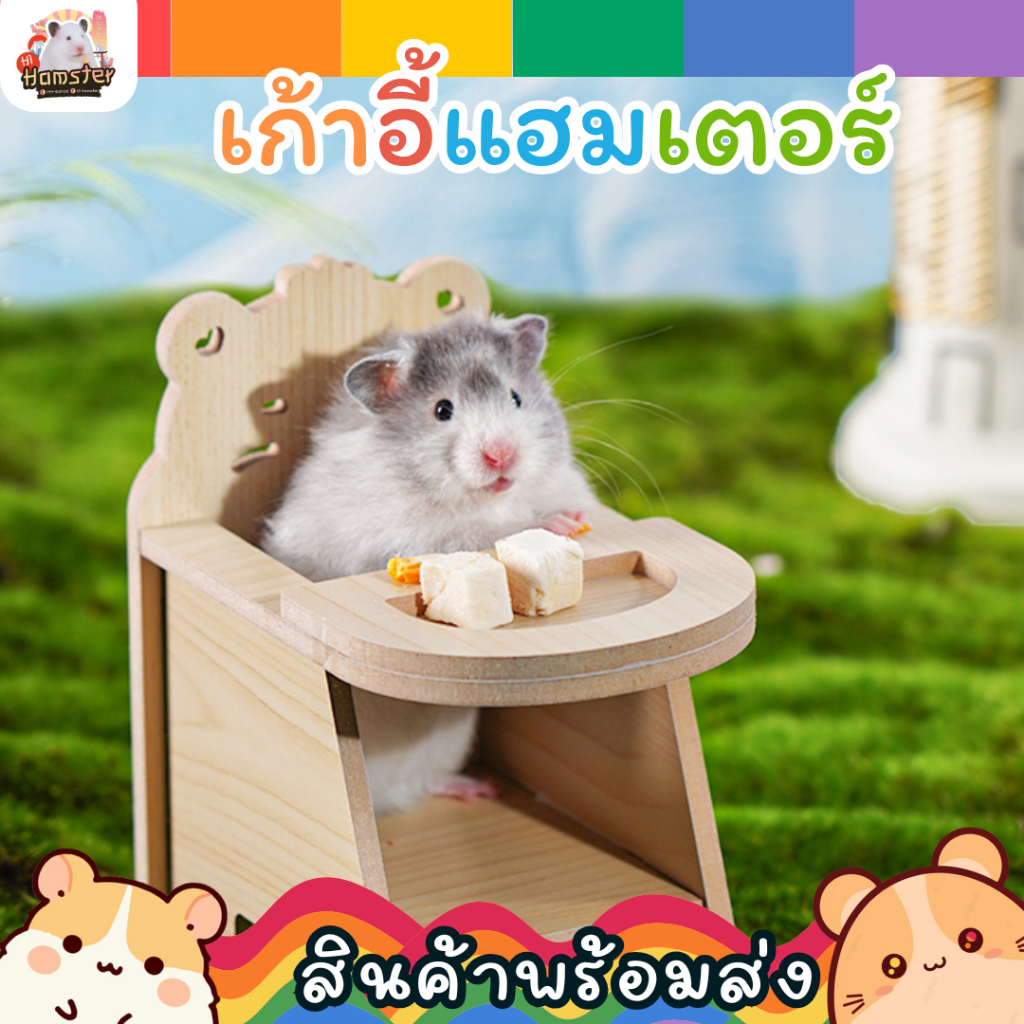 เก้าอี้กินข้าวสำหรับแฮมเตอร์ โต๊ะ เก้าอี้ สำหรับสัตว์เลี้ยงขนาดเล็ก เฟอร์นิเจอร์สำหรับสัตว์