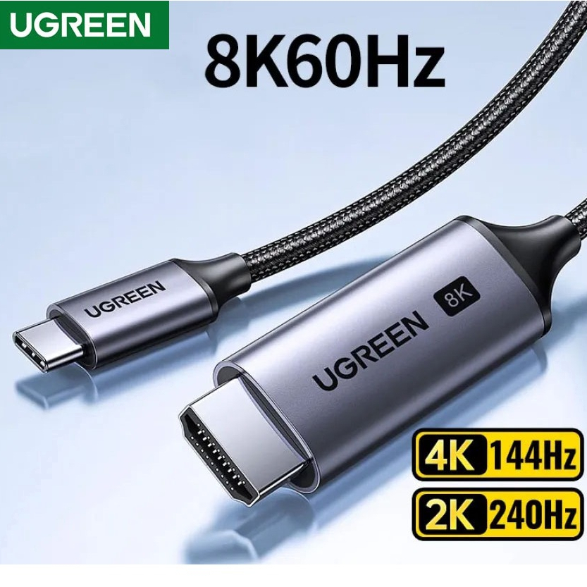 UGREEN 90451 USB-C to HDMI 8K@60Hz เชื่อมต่อคอมพิวเตอร์ แล็ปท็อป โทรศัพท์เข้ากับทีวีหรือโปรเจ็กเตอร์
