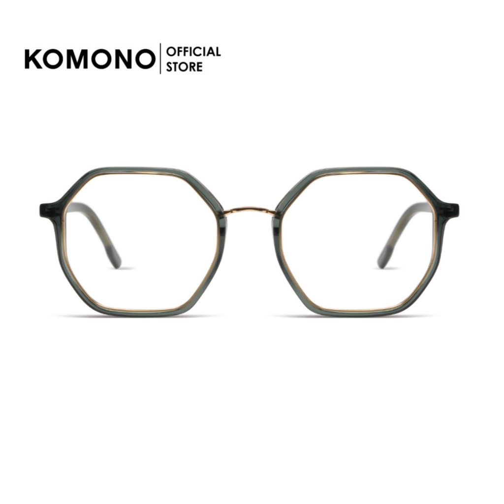 KOMONO Idris Emerald Rosegold กรอบแว่นตา ทรงแปดเหลี่ยมกลม สีเขียว
