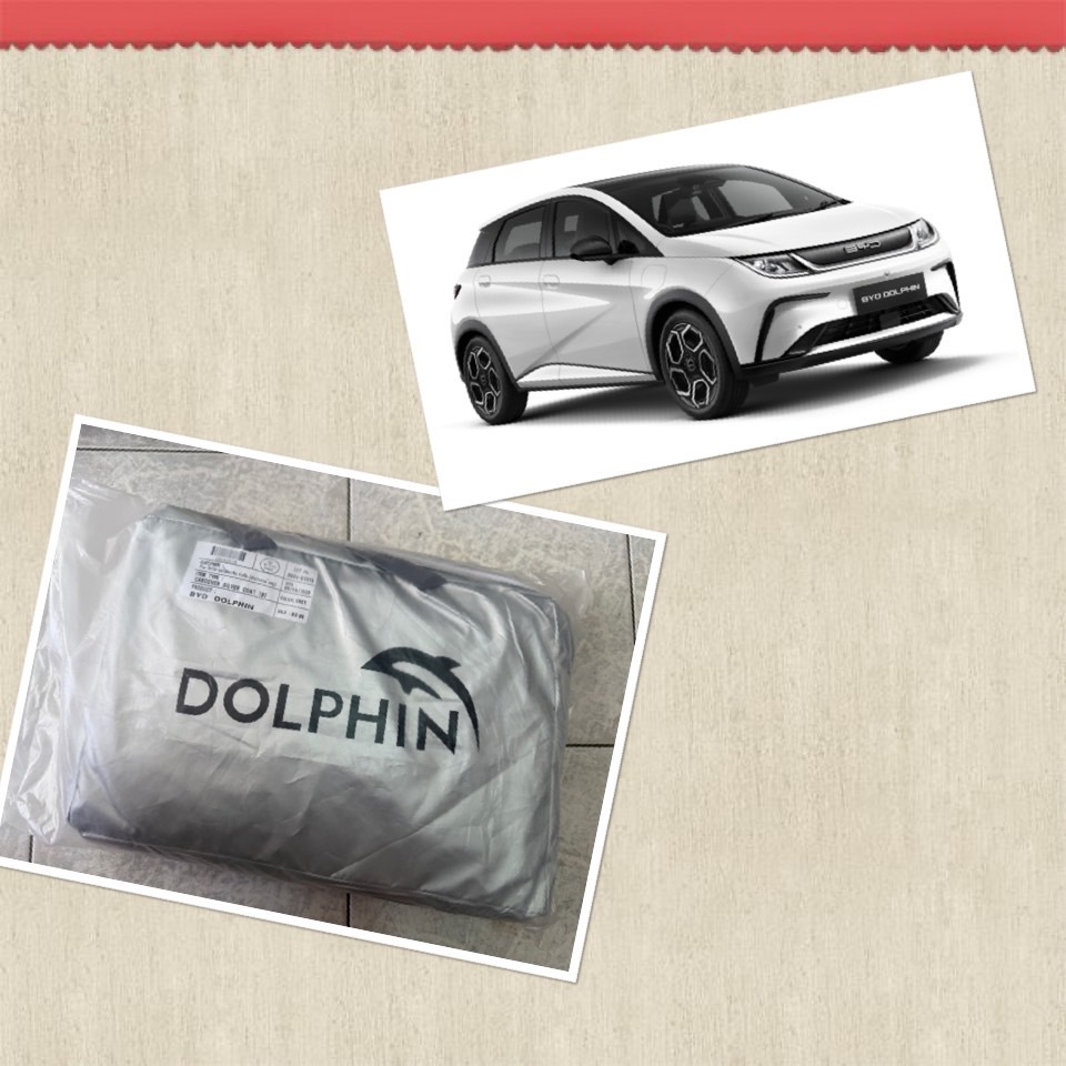 ผ้าคลุมรถ BYD Dolphin ผ้าคลุมรถตรงรุ่น ผ้าคลุมรถเข้ารูป ผ้า Silver Coat 190c