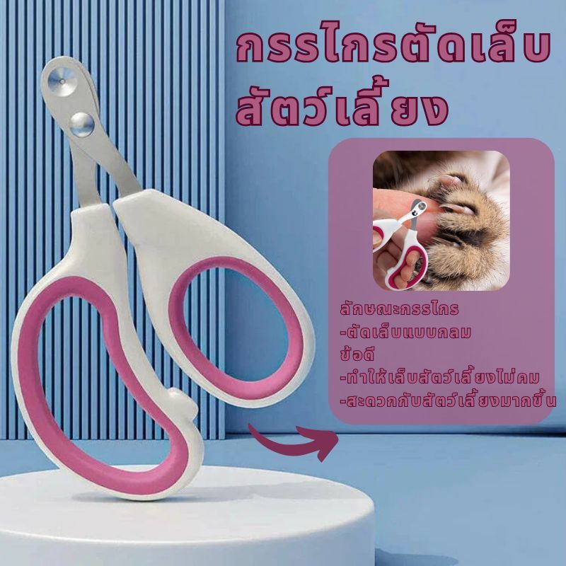 【พร้อมส่ง! 】กรรไกรตัดเล็บ กรรไกรตัดเล็บสุนัข กรรไกรตัดเล็บแมว กรรไกรตัดเล็บสัตว์เลี้ยง กรรไกรตัดเล็บที่เรียบง่ายและใช้งา