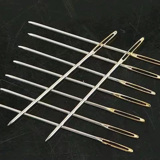 เข็มถักครอสติส 9pcs แฮนด์เมด ขนาดใหญ่ DIYเครื่องมือบิ๊กอาย เข็ม สแตนเลส