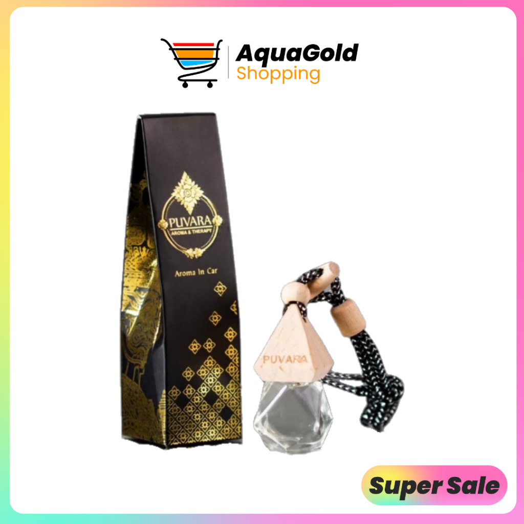 Puvara น้ำหอมรถยนต์  Aromatic in car น้ำมันหอมระเหยปรับอากาศ ธรรมชาติ รถยนต์ 8ml.