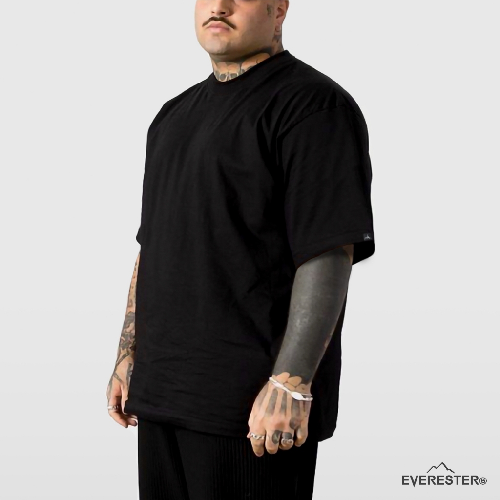 EVERESTER เสื้อไซส์ใหญ่ พิเศษ คอฟิต อก 52-60 นิ้ว Heavy Cotton 100% เสื้อยืด ผู้ชาย เสื้อคนอ้วน ONF - รูปที่ 2