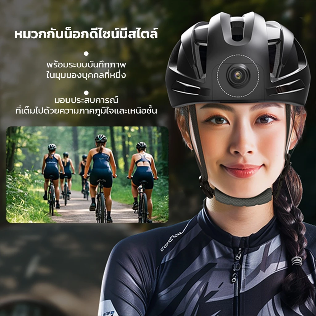 LOFTHOME หมวกกันน็อคจักรยานพร้อมกล้องบันทึกภาพ thumbnail 4