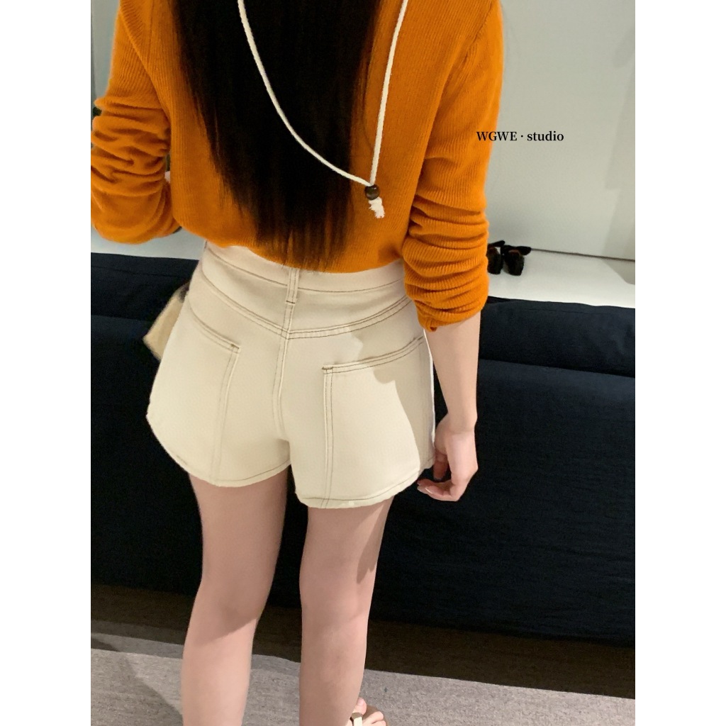 🧡🧵 🇰🇷 W3910 กระโปรงกางเกง ผ้ายีนส์ เป็นทรงเบสิค งานสวย ทรงน่ารัก แฟชั่นเกาหลี TAG WG.WE 🧵🧡 - รูปที่ 6