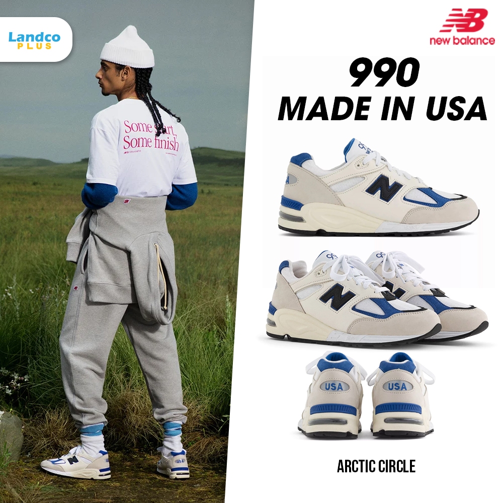 New Balance รองเท้าผ้าใบ รองเท้าลำลอง สำหรับผู้ชาย NB ND M 990V2 MadeIn USA M990WB2  WHBL(9990)