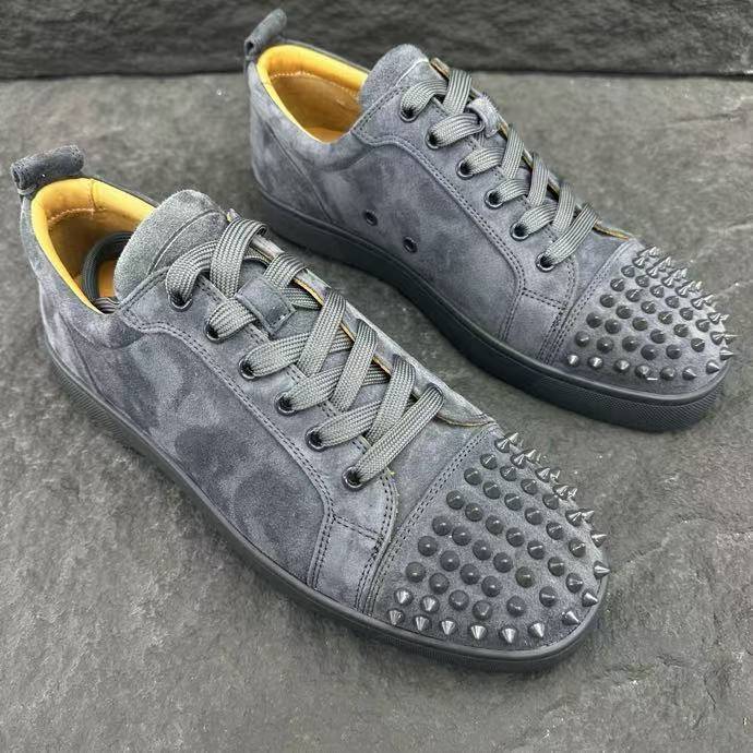 Christian Louboutin  Vieira Spikes red sole leather casual sports shoes for men and women 598