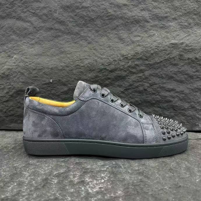 Christian Louboutin  Vieira Spikes red sole leather casual sports shoes for men and women 598