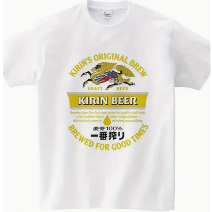 ส่งตรงจากญี่ปุ่น ★ เสื้อยืด Kirin Ichibancho Beer Kirin Squeezed Beer White