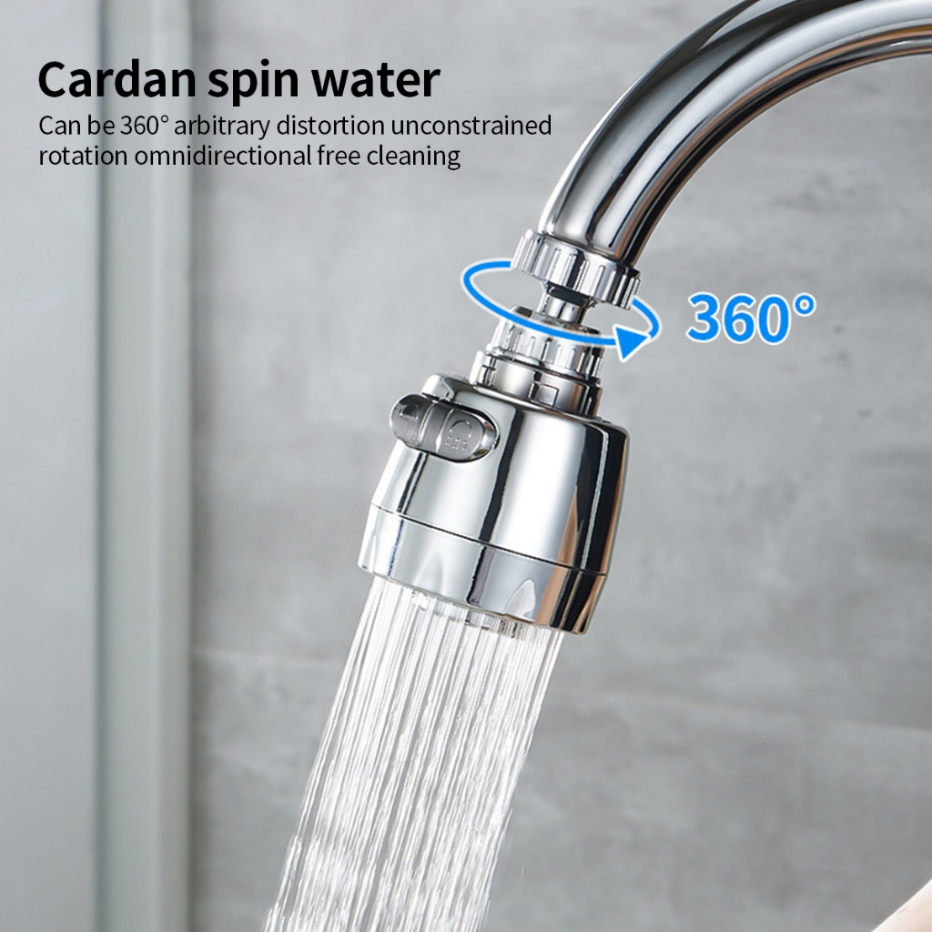 หัวก๊อกน้ำกระเซ็นแบบบูสเตอร์ หมุนได้ 360 องศา ตัวกรองน้ำแบบสากลสำหรับก๊อกน้ำในครัว - รูปที่ 4