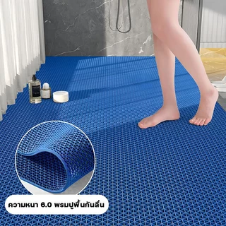 หนา6mm กว้าง1.2m แผ่นกันลื่น ยาว10/15M JIN NING แผ่นกันลื่นในห้องน้ำ PVC ผ้ายางกันลื่น ทำความสะอาดง่าย แผ่นรองกันลื่น