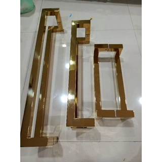 มือจับสแตนเลส#153ท่อ25*25สีทอง(คุณภาพสูง)อย่างดีเกรดหนา304