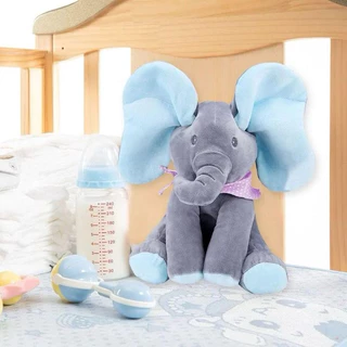 พร้อมส่ง ตุ๊กตาช้างจ๊ะเอ๋ 30CM ตุ๊กตาร้องเพลง พูดตามได้ ตุ๊กตานุ่ม ของเล่นตุ๊กตาสำหรับเด็ก ของขวัญวันเกิด