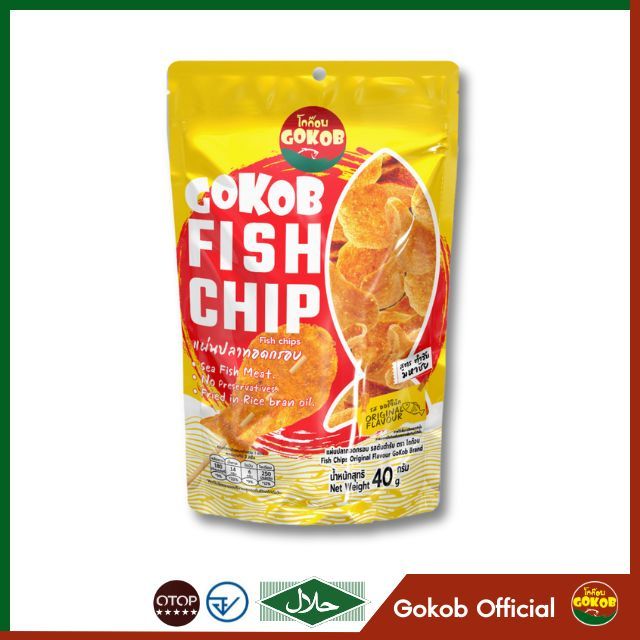 ปลาแผ่นกรอบ รสต้นตำรับ มหาชัยแท้ ตราโกก๊อบ